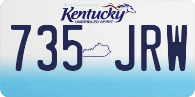 KY license plate 735JRW