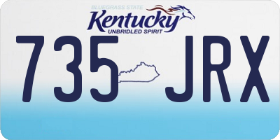 KY license plate 735JRX