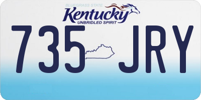 KY license plate 735JRY