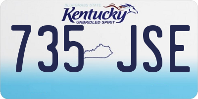KY license plate 735JSE