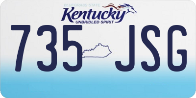 KY license plate 735JSG