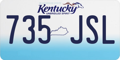 KY license plate 735JSL