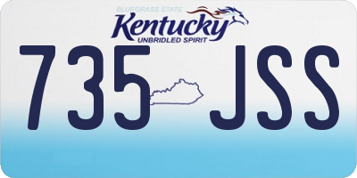 KY license plate 735JSS