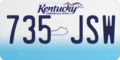 KY license plate 735JSW