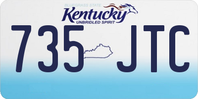 KY license plate 735JTC