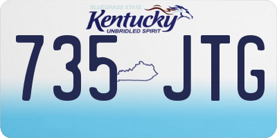 KY license plate 735JTG