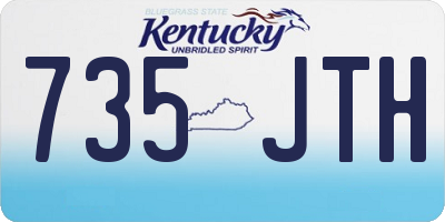 KY license plate 735JTH