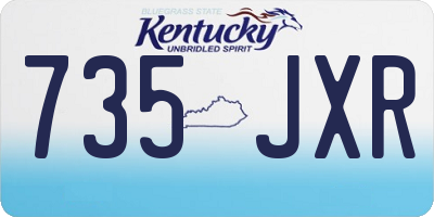KY license plate 735JXR