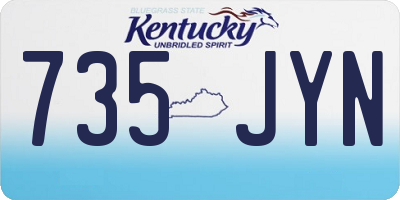 KY license plate 735JYN