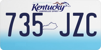 KY license plate 735JZC