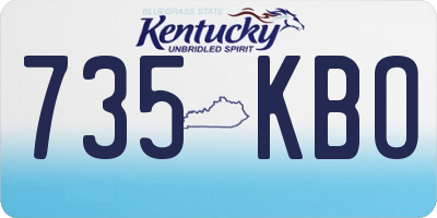 KY license plate 735KBO