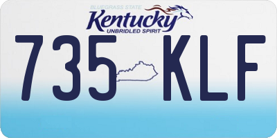 KY license plate 735KLF