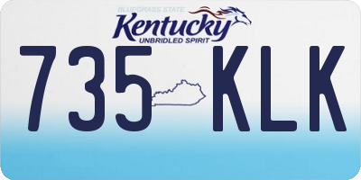 KY license plate 735KLK