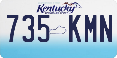 KY license plate 735KMN