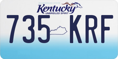 KY license plate 735KRF