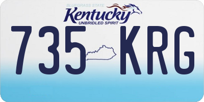 KY license plate 735KRG