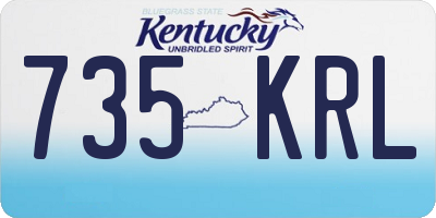 KY license plate 735KRL