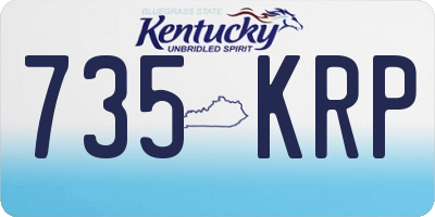 KY license plate 735KRP