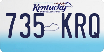 KY license plate 735KRQ
