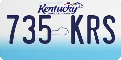 KY license plate 735KRS