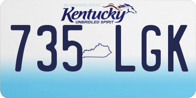 KY license plate 735LGK