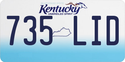 KY license plate 735LID