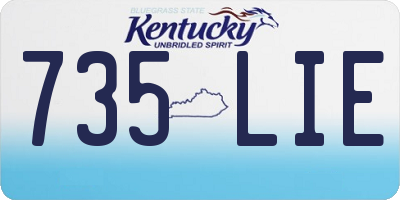 KY license plate 735LIE