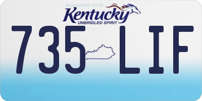 KY license plate 735LIF