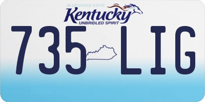 KY license plate 735LIG