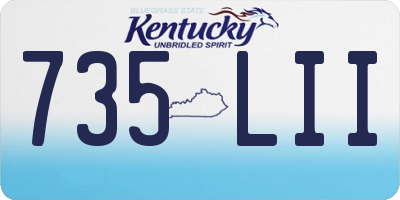KY license plate 735LII