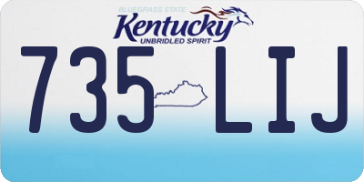KY license plate 735LIJ