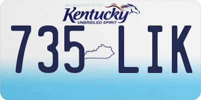 KY license plate 735LIK