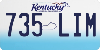 KY license plate 735LIM