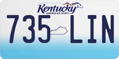 KY license plate 735LIN