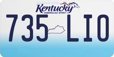 KY license plate 735LIO