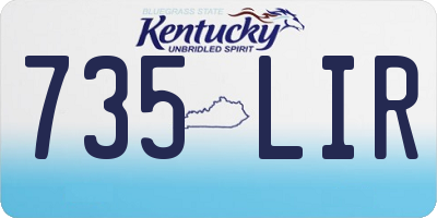 KY license plate 735LIR