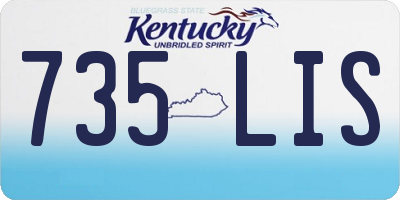 KY license plate 735LIS