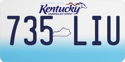 KY license plate 735LIU