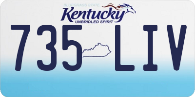 KY license plate 735LIV