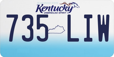 KY license plate 735LIW