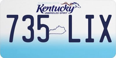 KY license plate 735LIX