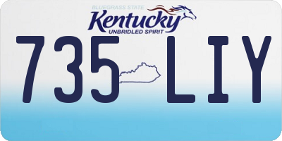 KY license plate 735LIY