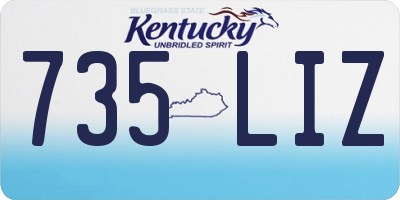 KY license plate 735LIZ