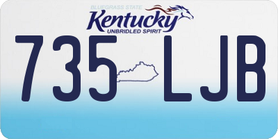 KY license plate 735LJB