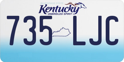 KY license plate 735LJC