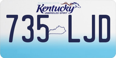 KY license plate 735LJD