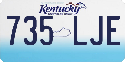 KY license plate 735LJE