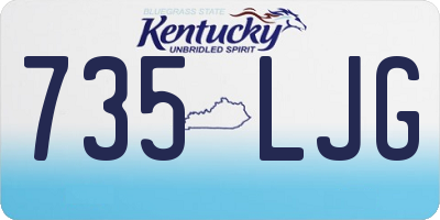 KY license plate 735LJG
