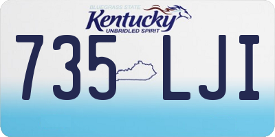 KY license plate 735LJI