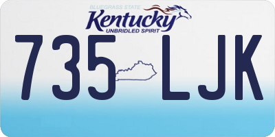 KY license plate 735LJK